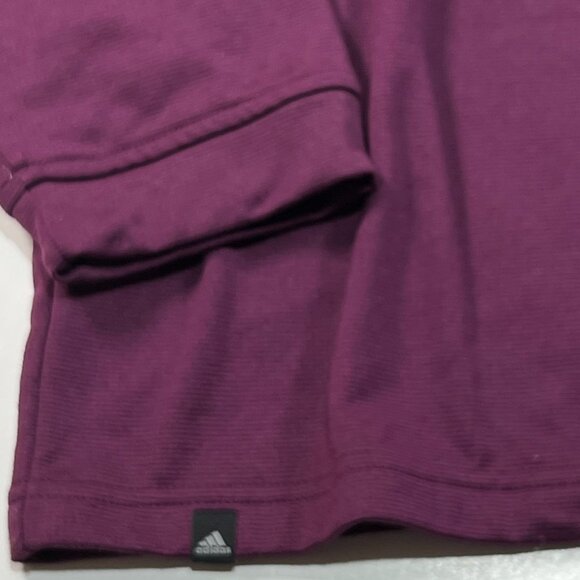 Adidas 1/4 Zip Pullover Mens XL Purple Training Performance Running Gym Active - Picture 2 of 7